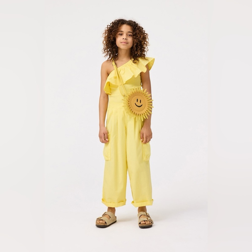Molo Girls Yellow Cargo Pants Size 7/8 NWT Organic Cotton